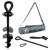ROYAL PAW dog tie out stake packaging shows luxury, gift-ready presentation.