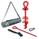 Royal Paw tie out stake, heavy duty design for large dogs outdoors.