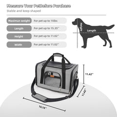 ROYPET cat carrier with 360Β° ventilation for fresh air and supervision