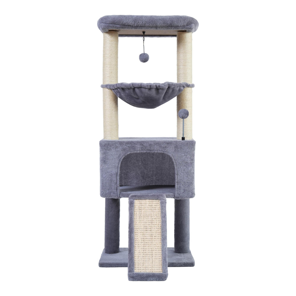 Roypet fashion design cat tree corner grey for space-saving climbing and lounging
