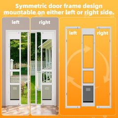 Height-adjustable Rseord dog door fits most sliding doors.