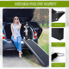 RUBLELITIE dog ramp non-slip surface ensuring secure footing