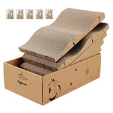 RUBMEOW cat-scratcher cardboard box, sturdy surface for indoor scratching.