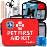 Rubyloo Dog First Aid Kit case closeup showing organized storage for quick access