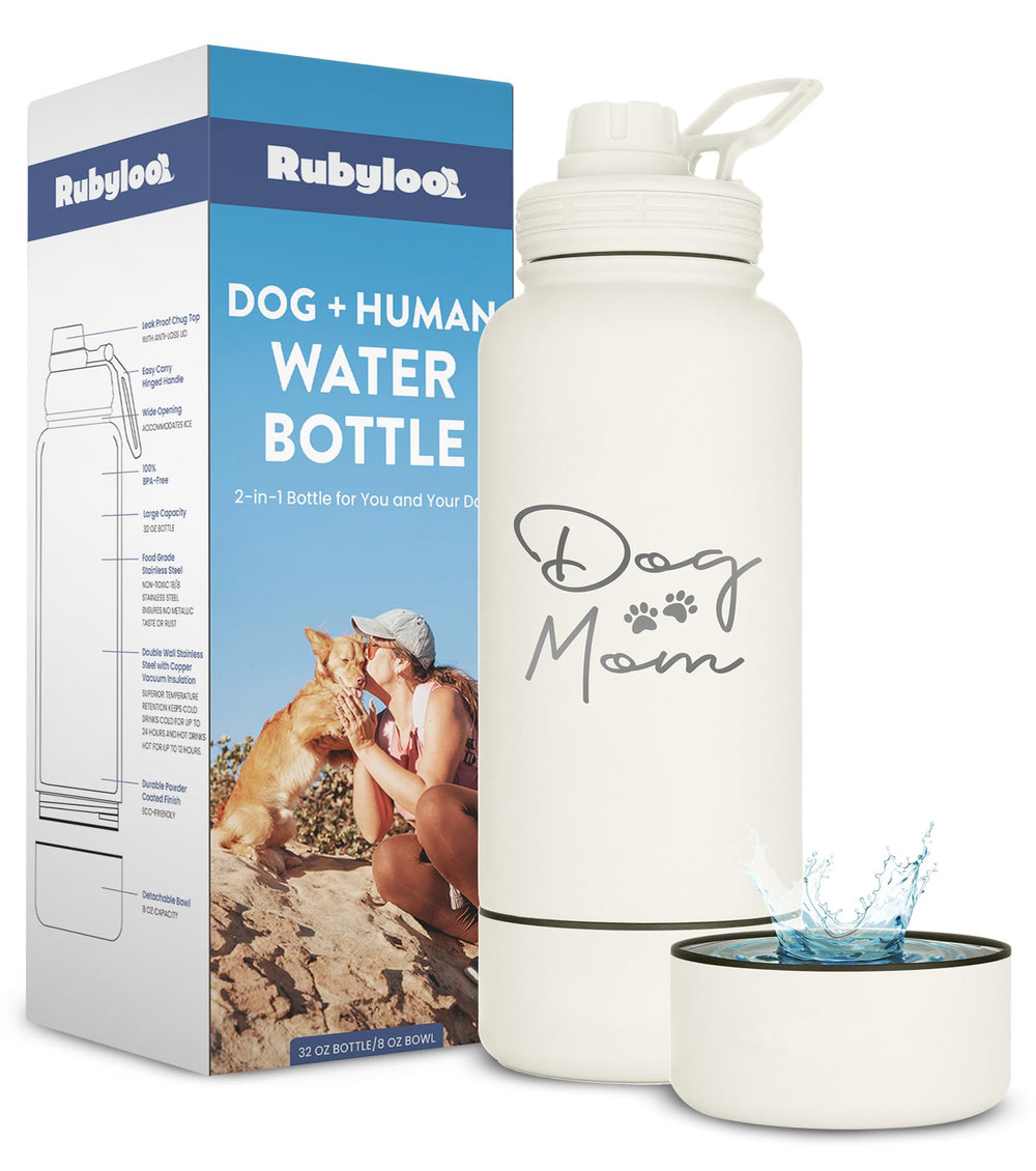 Rubyloo dog mom water bottle 32oz capacity for on-the-go hydration
