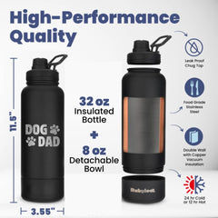 Rubyloo leak-proof chug lid keeps water tidy on walks