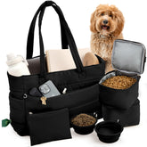 Rubyloo Puffer Dog Travel Bag front view, stylish daily tote for dog moms on the go