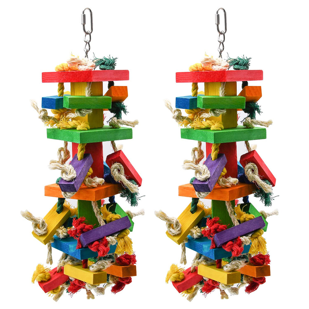 RubyQ large parrot toy, 20in colorful design for engaging chewing.
