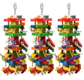 RUBY.Q large parrot toy 20-inch in vibrant colors inviting chewing and play