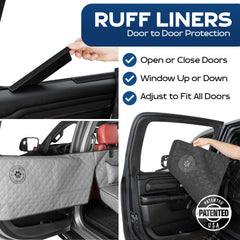 Ruff Liners XL back-seat extender with sturdy base keeps dogs secure in transit.
