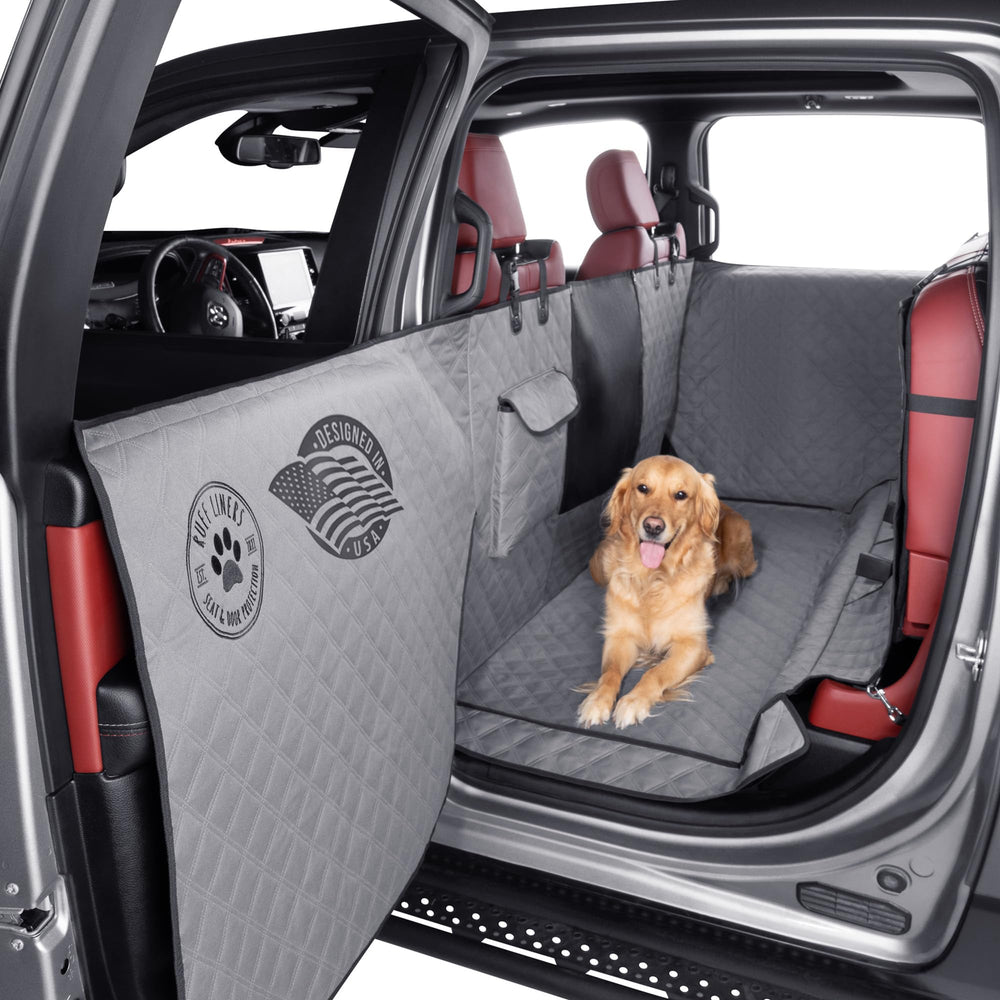 Ruff Liners XL floor cover protects back seat area from dirt and pet hair.