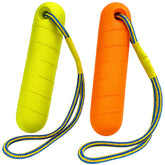 Ruffify 2-pack floating dog toy with rope handle for high visibility water fetch