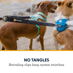 Ruffwear Double Track Coupler enables two dogs walking together without clutter