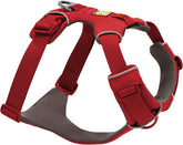 Ruffwear Front Range harness back attachment for secure leash options on daily walks.
