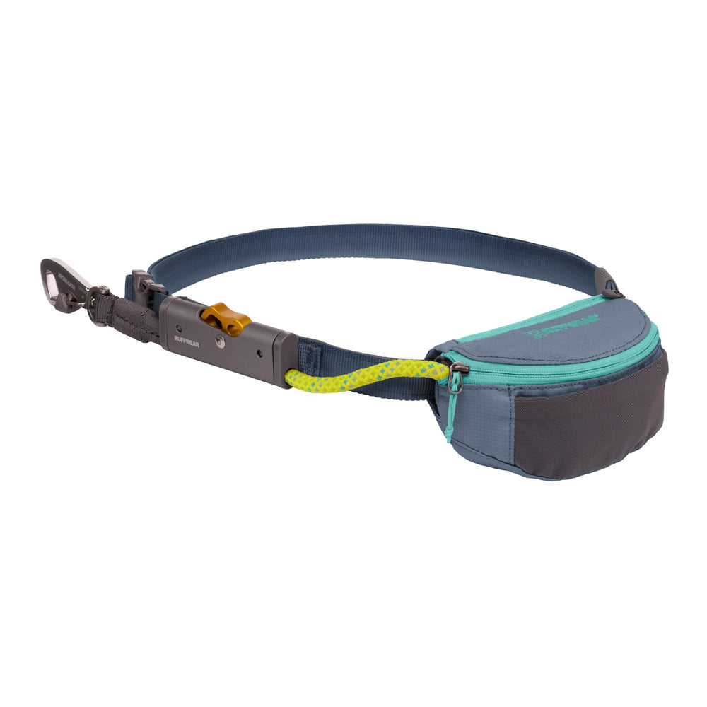 Ruffwear Hitch Hiker worn for hands-free hiking with your dog.