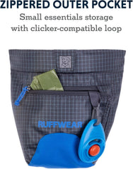 Ruffwear Treat Trader zippered pocket stores keys or bags on the go