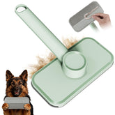 Rundik pet hair remover on clothes demonstrates quick lint lift and reusable design.
