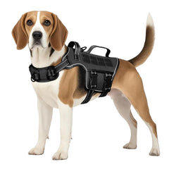 RunFido tactical dog harness medium with front no-pull ring for training