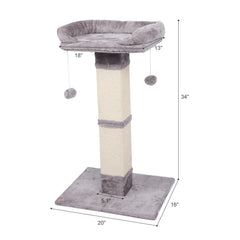 Runske sisal scratching post promotes natural claws while protecting furniture.