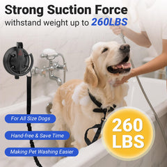 Ruppence nylon tether offers reliable control during washing or trimming.