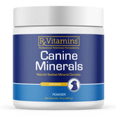 Rx Vitamins Canine Minerals bottle front showing mineral blend for bone and joint support