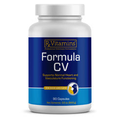 Rx Vitamins Formula CV bottle with pour for easy dosing and heart support.