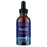 Rx Vitamins Rx D3 pet drops bottle shown for easy daily dosing and bone support