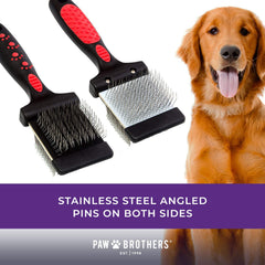 Comfort grip non-slip handle for secure grooming sessions with this brush.