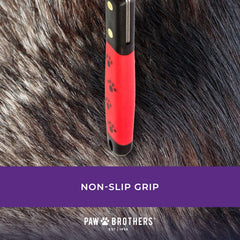 Ryan's Pet Supplies Paw Brothers dematting rake in action helps manage mats quickly.
