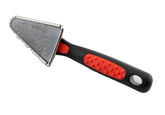 Ryan's Pet Supplies Paw Brothers triangle soft pin slicker brush front view for gentle detangling
