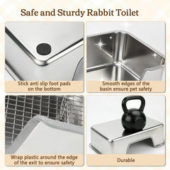 Rypet metal food bowls included for convenient feeding in one setup.