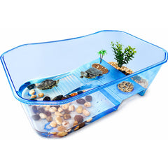 Rypet Turtle Tank built-in platform and ramp for easy basking