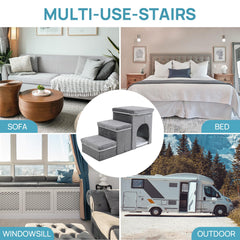 RYpetmia non-slip multi-step stairs, stable grip for confident climbs.