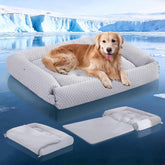 Rywell cooling dog bed XL top view for large pets; breathable comfort