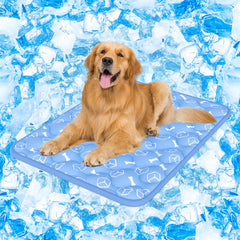 Rywell Dog Cooling Mat 2.0 surface color change demonstrates cooling effect for hot days