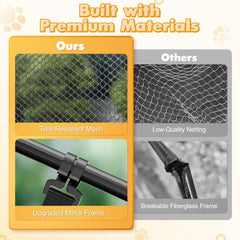 Rywell outdoor cat enclosure with five windows for airflow and visibility.