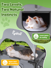 Rywell outdoor cat house breathable mesh sides promote airflow and comfort.