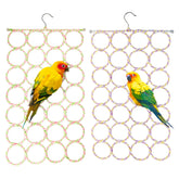 S-Mechanic parrot swing net setup in cage for enrichment and exercise.