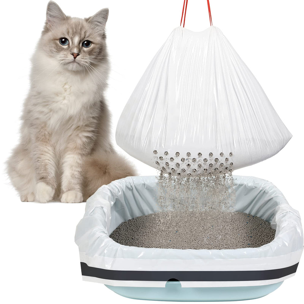 Sabary 56-count cat litter bags with holes for easy disposal