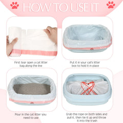Sabary pre-cut drawstring liners simplify setup and disposal