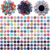 Sadnyy dog collar flowers tie-dye 8cm bow enhances collar styling for photos.
