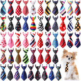Sadnyy dog neck tie set featuring 50 patterns for versatile styling in photos.