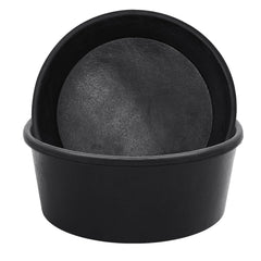 Sadnyy rubber feeder pan 2-pack demonstrates sturdy design to reduce tipping during feeding