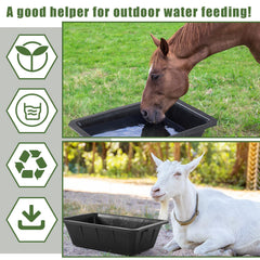 Sadnyy rubber feeder pan wide mouth front view ideal for easy filling.