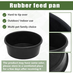 Sadnyy rubber feeder pan wide mouth dish for easy scooping and refilling