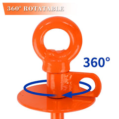 Safetect tapered helix design screws easily into sand and soil for a firm hold.