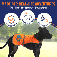 SafetyPUP XD reflective dog vest harness-compatible design stays comfortable under gear.