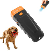 SAIJZEK ultrasonic dog trainer bark-deterrent in action, reducing barking