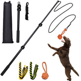 SailStart Flirt Pole 40inch extendable for dogs, ideal for interactive indoor or outdoor exercise.