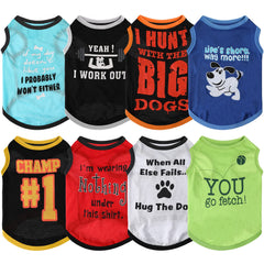 Saintrygo 8-pieces dog shirts collection showing diverse patterns for stylish daily wear